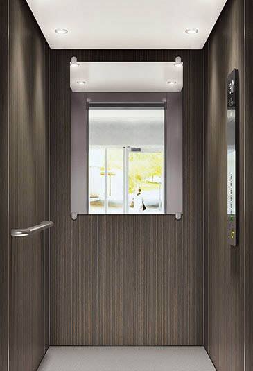 KONE EcoSpace® elevator interior wood pattern